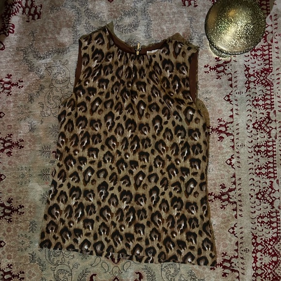 Tory Burch Zorra Chic Leopard Silk Tank Top - Picture 3 of 5